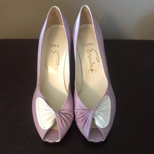 Vintage purple and white heels 7.5
